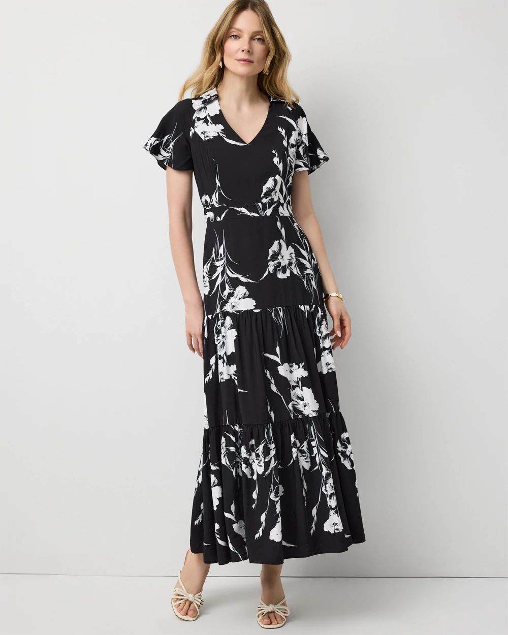 Tiered Midi Dress | White House Black Market